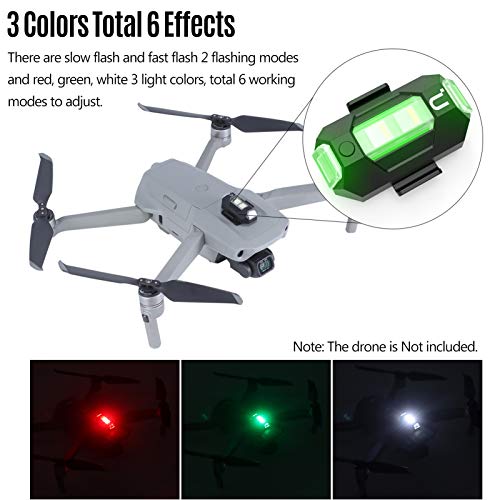 Ulanzi Drone Strobe Light Intermitente 3 colores lento parpadeo rápido luz anticolisión con cambio de batería integrado de 110 mAh para DJI Mavic Air 2