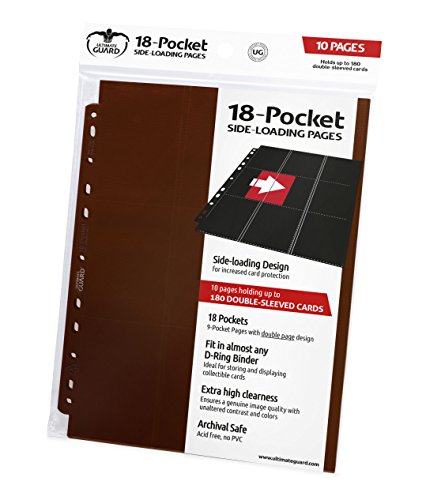 Ultimate Guard 18-Pocket Pages Side-Loading Marrón (10)