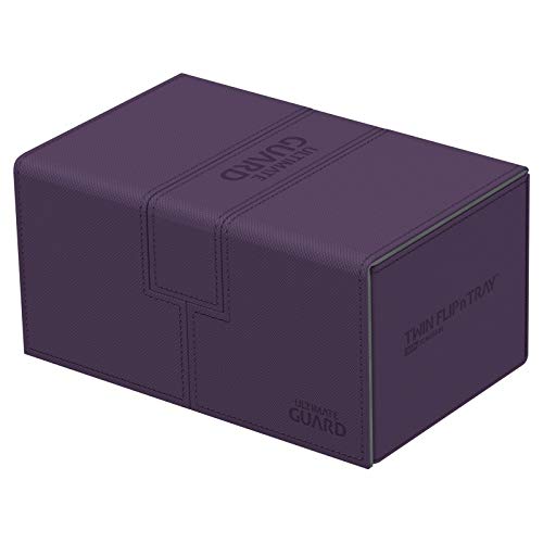 Ultimate Guard Caja de Cartas Twin Flip’n’Tray XenoSkin™ para 160 Cartas (tamaño estándar), Color Violeta, de la Marca