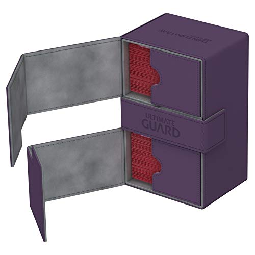 Ultimate Guard Caja de Cartas Twin Flip’n’Tray XenoSkin™ para 160 Cartas (tamaño estándar), Color Violeta, de la Marca