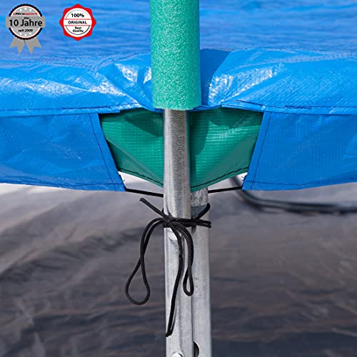 Ultrasport Toldo de protección contra la intemperie para trampolines, con diámetro 180/183, 251 cm, 305 cm, 366 cm y 430 cm, cordón, hecho de lámina de PVC resistente, azul