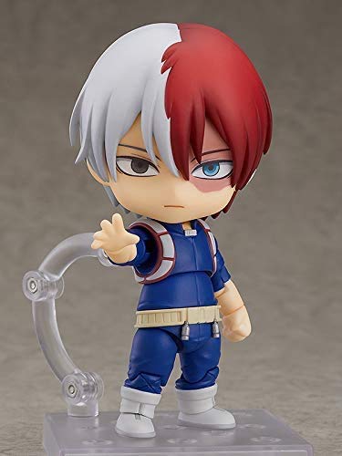 UN-BRAND Personajes de anime japoneses Shoto Todoroki Q Versión Nendoroid Figura de acción PVC Accionable Estatua Modelo 10cm