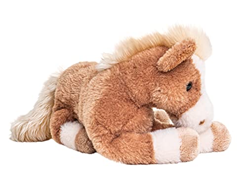 Uni-Toys - Caballo marrón, Tumbado - Muy Suave - 28 cm (Longitud) - Animal de Granja - Animal de Peluche, BH-13030