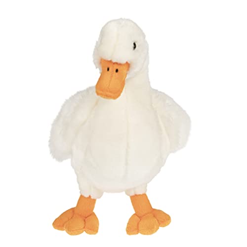 Uni-Toys - Gans Blanco Naranja de pie - 32 cm (Altura) - Pájaro - Peluche de Peluche, V-00384