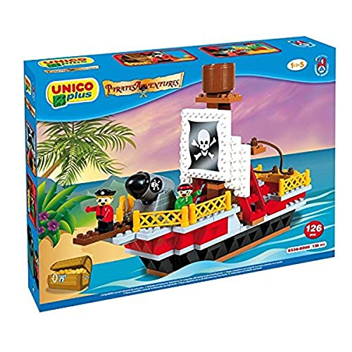 Unico Plus- Barco Pirata Juego de construcción (Androni 8536)