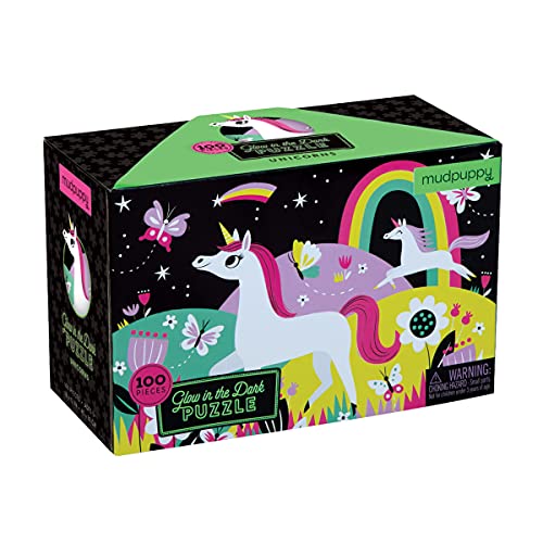 Unicorns Glow-in-the-dark Puzzle: 100 Pieces