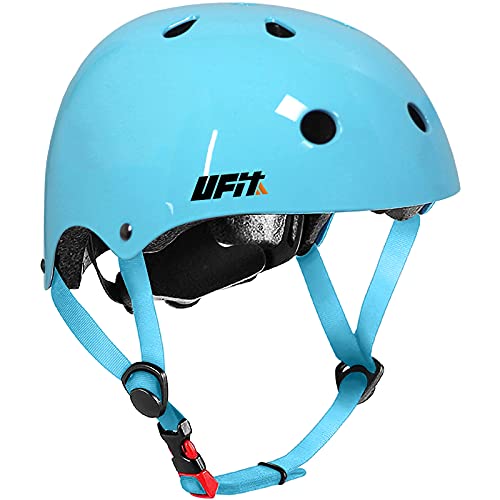 UniqueFit Niños Casco Juvenil Niños Niñas Casco Ajustable para Ciclismo Patineta Scooter Patineta BMX BMX (Azul Brillante, Small(3-8 años))