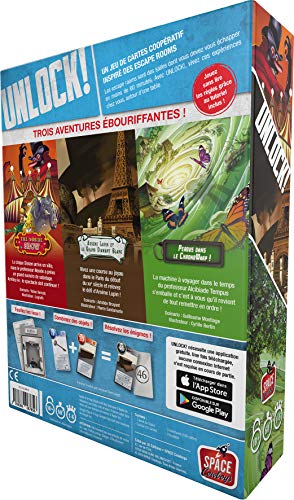 Unlock! Timeless Adventures Asmodee - Juego de mesa, cooperativo, de escape, con aplicación (versión en francés)