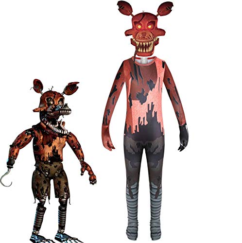 Updayday FNAF Cosplay Disfraz Creepy Foxy Cosplay Five Nightmare Scary Foxy Mono Halloween Carnaval Fiesta Cosplay Disfraz para niños