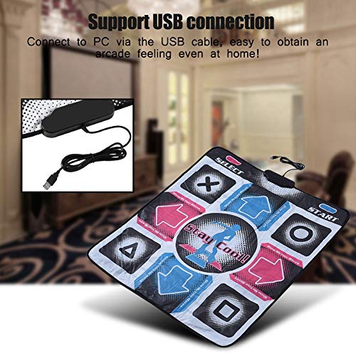 USB Dance Mat Pad, Electronic Musical Playmat Toys PC USB Dancing Mat, Acolchado Mat para una sensación de Arcade