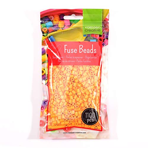 Vaessen Creative Perlas Fusibles, Plastic, Amarillo (Ocher Yellow), 5mm