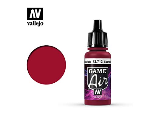 VALLEJO-3072712 72712 VALLEJO GAME AIR COLOR ROJO escarlata, 17 Ml (3072712)