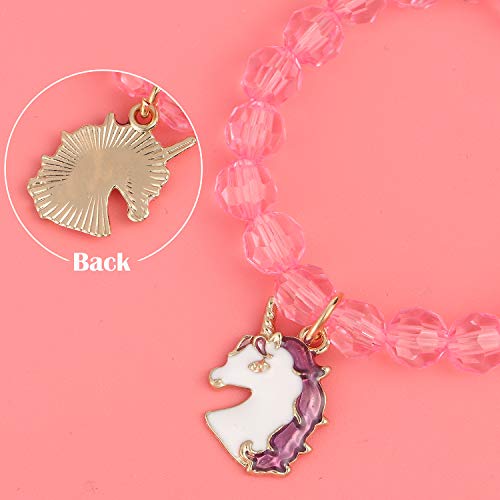 vamei 10 Piezas Pulsera Amistad Niña Pulsera Unicornio Pulseras Niña Ajustables Colorido Pulseras de Cuerda Princesa Joyería Niña Regalo de Cumpleaños de Fiesta