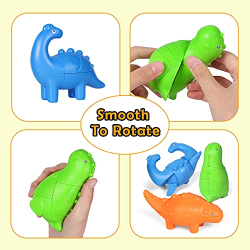 Vamei Mágico Cubo 2x2x3 Dinosaurio Cubos de Velocidad Speed Cube Puzzle Cube y Fácil Giro, Súper Duradero Cube Juguete Rompecabezas Regalo para Niños y Niñas