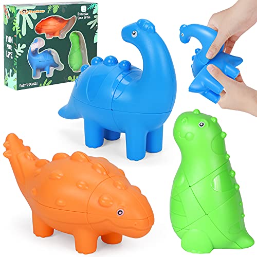 Vamei Mágico Cubo 2x2x3 Dinosaurio Cubos de Velocidad Speed Cube Puzzle Cube y Fácil Giro, Súper Duradero Cube Juguete Rompecabezas Regalo para Niños y Niñas