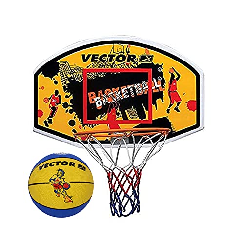 Vector X cesta bola tamaño 3 anillo de baloncesto con tablero de montaje en pared cesta bola red con anillo 32 diámetro niños niño y niña principiante niños tamaño 3 juego de baloncesto