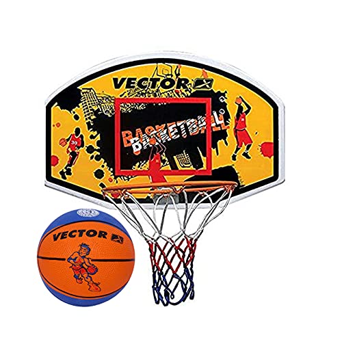 Vector X cesta bola tamaño 3 anillo de baloncesto con tablero de montaje en pared cesta bola red con anillo 32 diámetro niños niño y niña principiante niños tamaño 3 juego de baloncesto