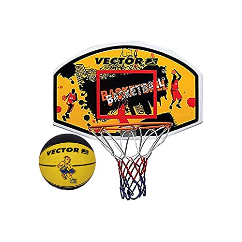 Vector X cesta bola tamaño 3 anillo de baloncesto con tablero de montaje en pared cesta bola red con anillo 32 diámetro niños niño y niña principiante niños tamaño 3 juego de baloncesto