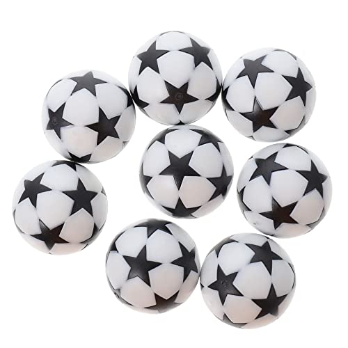 Veemoon 8 unids mini futbolín negro y blanco mesa de fútbol accesorios de reemplazo de mesa juego de fútbol máquina de fútbol juguetes de futbolín accesorios de pelota