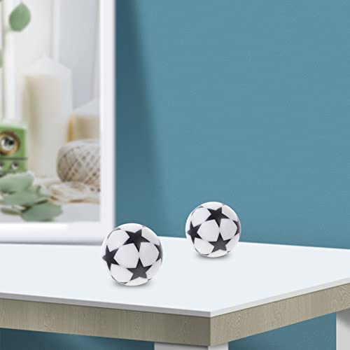 Veemoon 8 unids mini futbolín negro y blanco mesa de fútbol accesorios de reemplazo de mesa juego de fútbol máquina de fútbol juguetes de futbolín accesorios de pelota