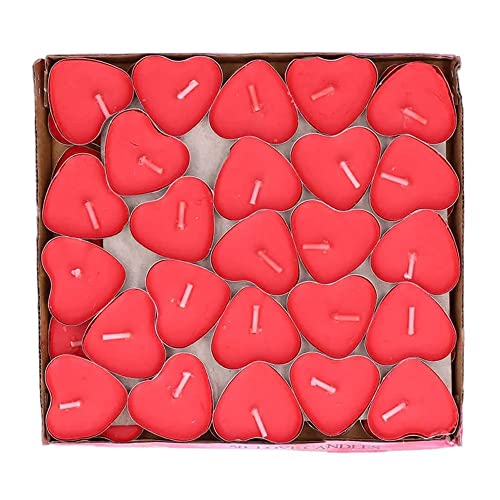 Velas en Forma de Corazón,Romántico de Velas,112 Piezas Conjunto de Decoración Romántica,Velas de Amor Romántica,para Decoración día de San Valentín,Boda,Navidades,Cumpleaños ect