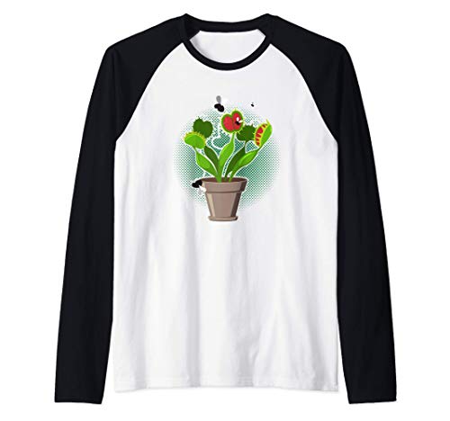 Venus Flytrap Halloween Disfraz Monstruo Camiseta Manga Raglan