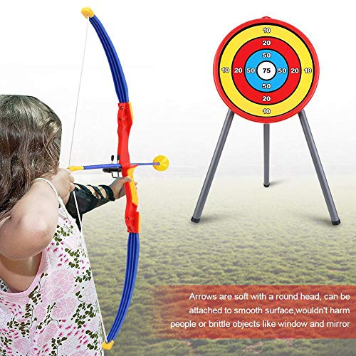 VGBEY Juego de Juguetes de Tiro con Arco, Juego de Arcos para Niños Juego de Tiro con Flechas Suaves, Carcaj para Interiores Al Aire Libre