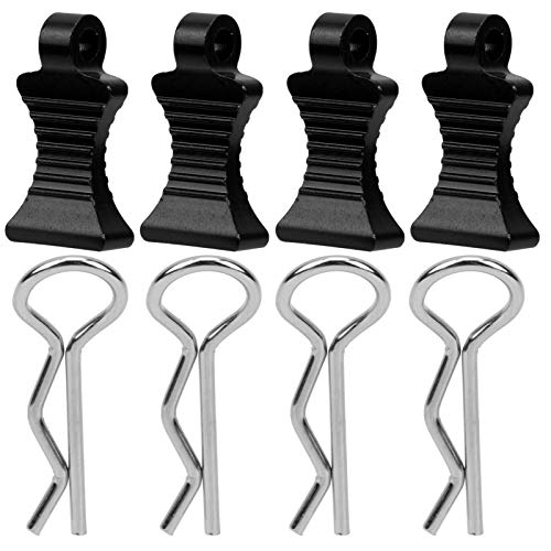 VGEBY Clips de Carcasa de Cuerpo Tipo R, Clips de Carcasa de aleación de Aluminio Aptos para Coche RC Traxxas 1/8 1/5(Negro)