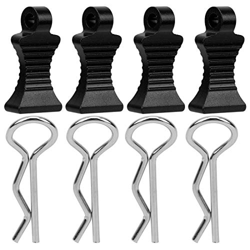 VGEBY Clips de Carcasa de Cuerpo Tipo R, Clips de Carcasa de aleación de Aluminio Aptos para Coche RC Traxxas 1/8 1/5(Negro)