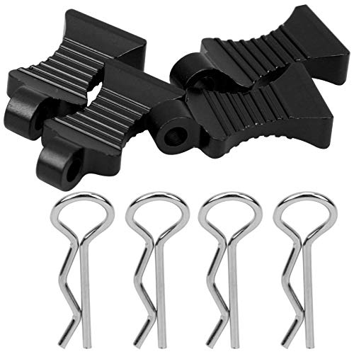 VGEBY Clips de Carcasa de Cuerpo Tipo R, Clips de Carcasa de aleación de Aluminio Aptos para Coche RC Traxxas 1/8 1/5(Negro)