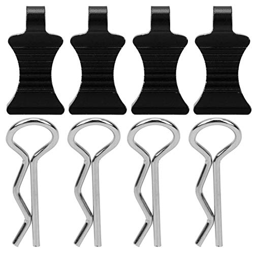 VGEBY Clips de Carcasa de Cuerpo Tipo R, Clips de Carcasa de aleación de Aluminio Aptos para Coche RC Traxxas 1/8 1/5(Negro)