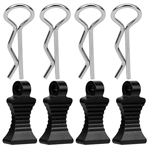 VGEBY Clips de Carcasa de Cuerpo Tipo R, Clips de Carcasa de aleación de Aluminio Aptos para Coche RC Traxxas 1/8 1/5(Negro)