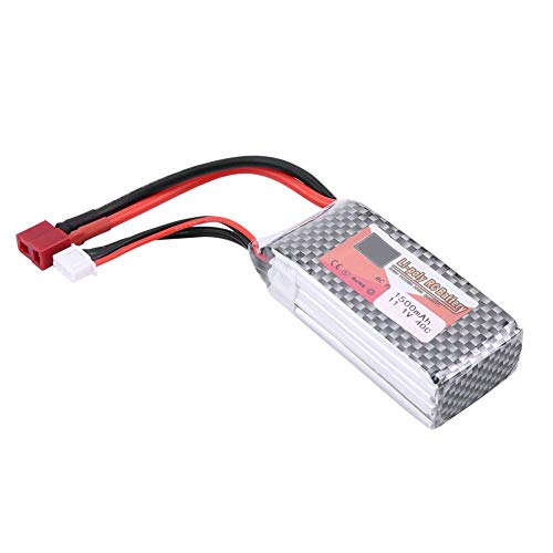 VGEBY1 Batería de Litio, batería de Litio Recargable 3S 11.1V con Conector en T para automóvil RC(11.1V 1500mAh 40C T)