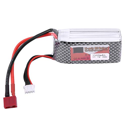 VGEBY1 Batería de Litio, batería de Litio Recargable 3S 11.1V con Conector en T para automóvil RC(11.1V 1500mAh 40C T)