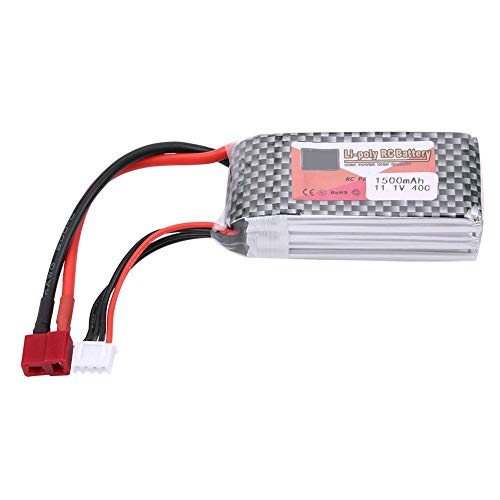 VGEBY1 Batería de Litio, batería de Litio Recargable 3S 11.1V con Conector en T para automóvil RC(11.1V 1500mAh 40C T)