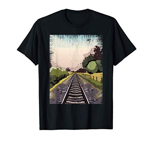 Vía férrea vacía Ralroader de tren Camiseta