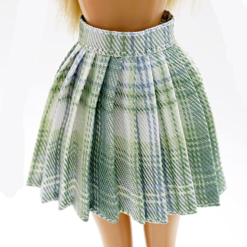 VIAIA 1/6 Muñeca Ropa de muñeca Suéter de Manga Larga Pantalones Denim Grid Daily Wear Accesorios Ropa Vestido for Barbie Muñeca Muñeca Muñeca Muñeca Muñeca Tienda Ventana Muñeca