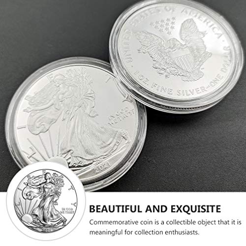 VICASKY 2021 Moneda Águila de Plata Americana Moneda Conmemorativa Estadounidense Colección de Monedas de Plata Americana Decoraciones de Recuerdo