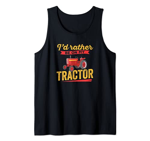 Vida en la Granja Prefiero Estar En Mi Tractor Ag Farmer Camiseta sin Mangas