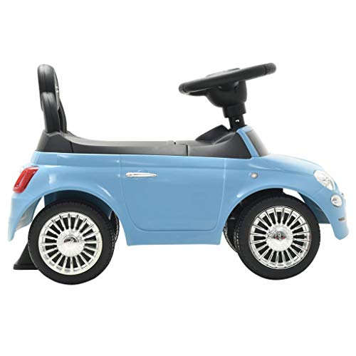 vidaXL Coche Correpasillos Azul Vehículo Auto Carrito Juguete Juego Infantil