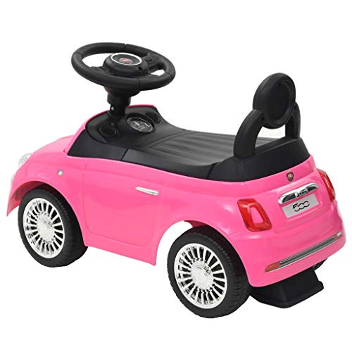 vidaXL Coche Correpasillos Rosa Vehículo Auto Carrito Juguete Juego Infantil