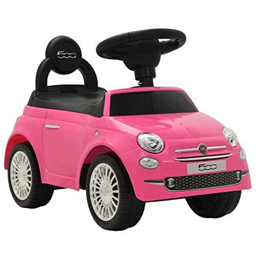 vidaXL Coche Correpasillos Rosa Vehículo Auto Carrito Juguete Juego Infantil