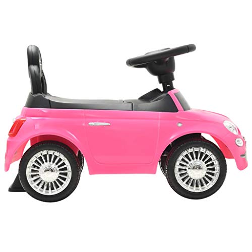 vidaXL Coche Correpasillos Rosa Vehículo Auto Carrito Juguete Juego Infantil