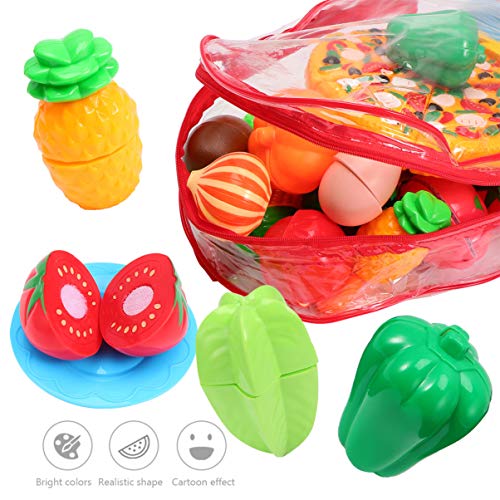 VILLCASE 1 Juego de 10 Piezas de Juguetes para Comida Mini Cortador de Frutas Y Verduras Juego de Simulación de Comida Juguetes para Cocina Juguetes Divertidos para Cortar Frutas Verduras