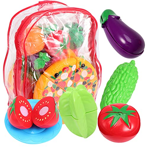 VILLCASE 1 Juego de 10 Piezas de Juguetes para Comida Mini Cortador de Frutas Y Verduras Juego de Simulación de Comida Juguetes para Cocina Juguetes Divertidos para Cortar Frutas Verduras