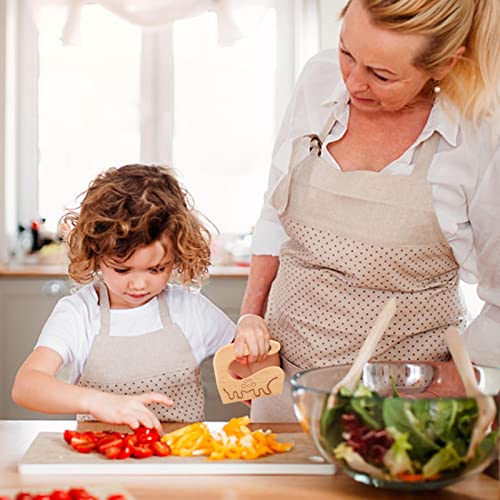 vincente Cortador de Madera para niños, cortadores con Forma de Animales de Dibujos Animados Bonitos, Juguetes de Cocina Seguros para cocinar, Cortar Verduras, Frutas, Juguetes para niños