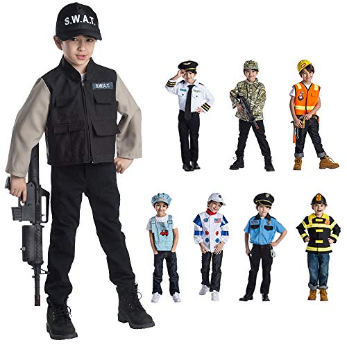 Viste a América - 830 - Establecer Las Fuerzas Especiales SWAT - Edad 3-6 años - One Size - Niños 3-6 años - Multicolor