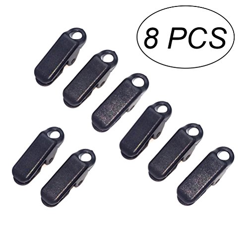 VORCOOL 8 Piezas Clamp Clips de Lona Abrazadera de toldo Set Tienda Snaps Camping Clamp Clips Tienda Apriete para Exterior (Negro)