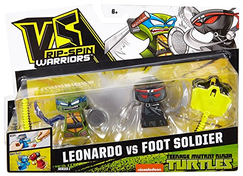 VS Rip-Spin Warriors Teenage Mutant Ninja Turtles - Leonardo vs Foot Soldier by Mattel