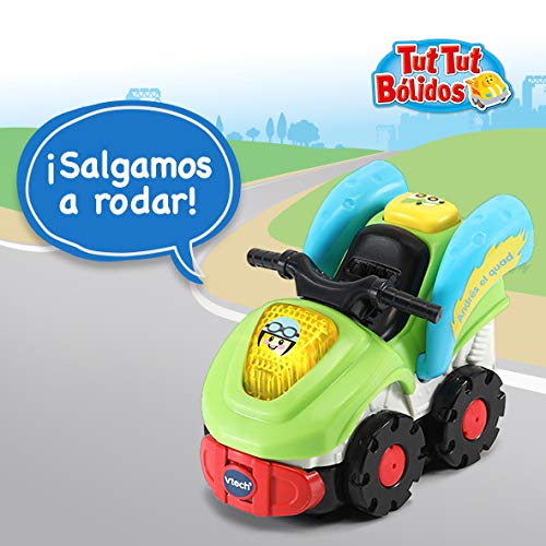 VTech- Andrés el Quad TutTut Bólidos Vehículo interactivo con voz, música y efectos de sonido, incluye botón sorpresa, Multicolor (80-517122) , color/modelo surtido